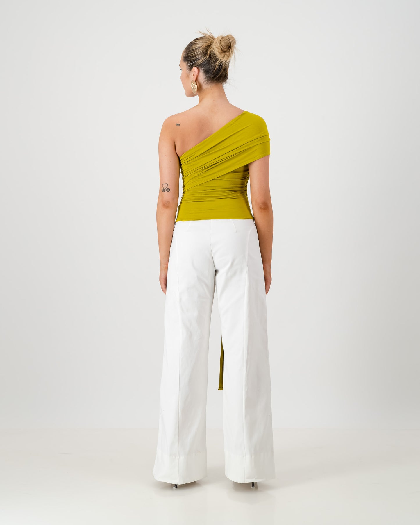 Iris Wrap Top - Chartreuse