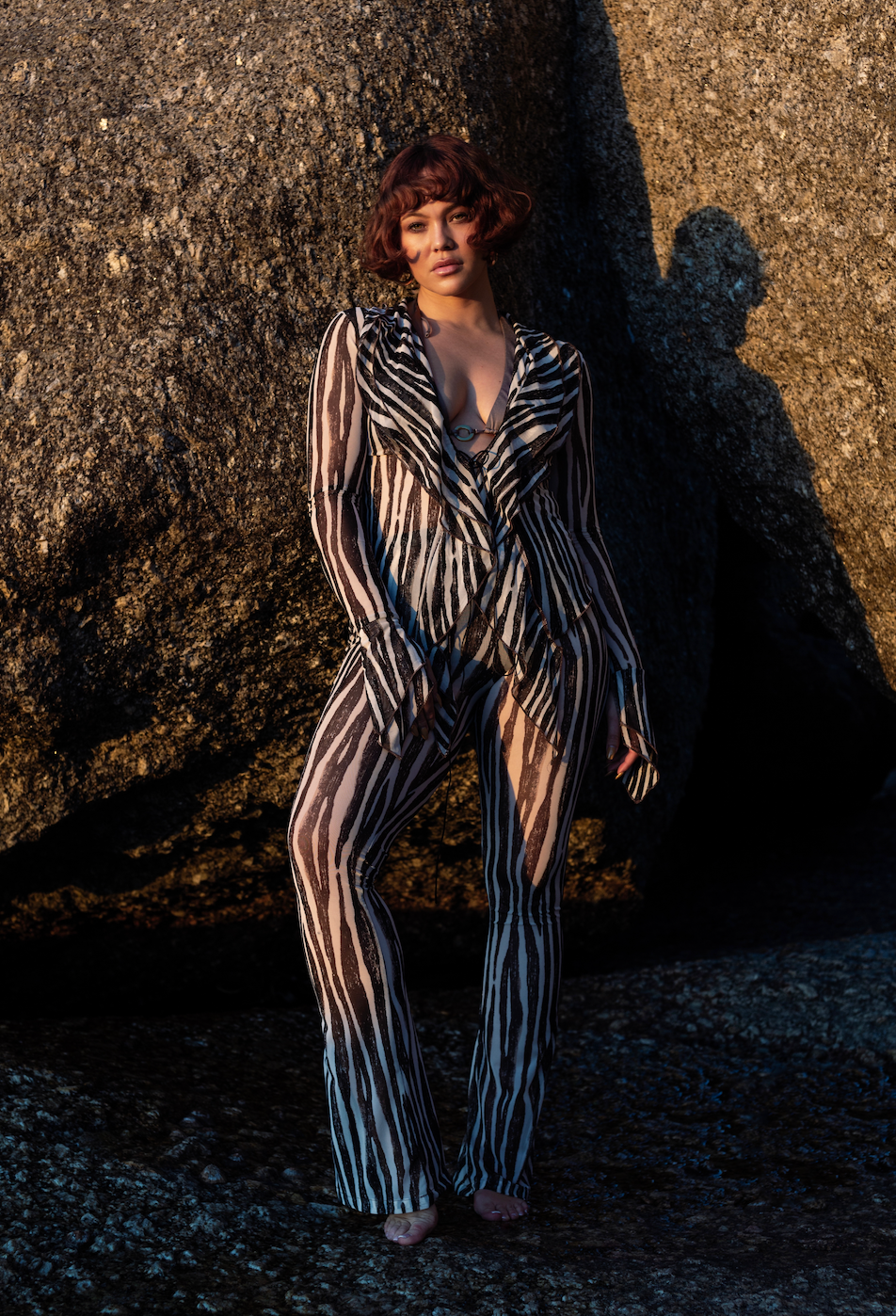 Carrie Mesh Top - Zebra