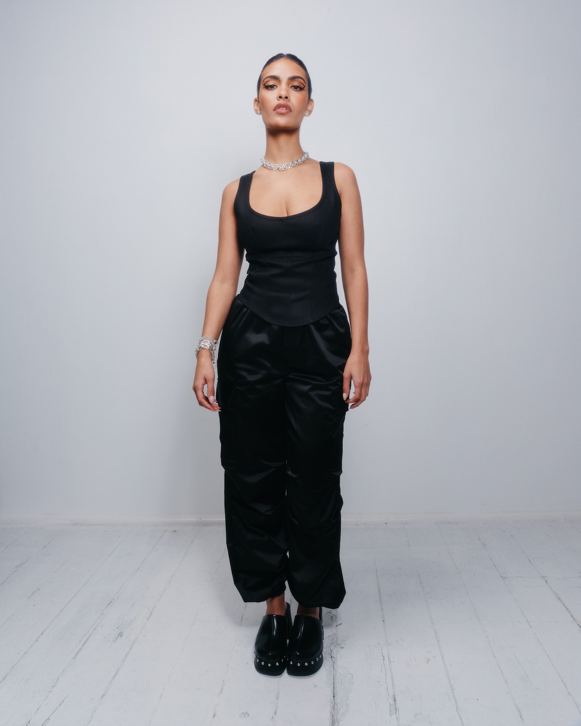 Sateen Cargo-Parachute Pants