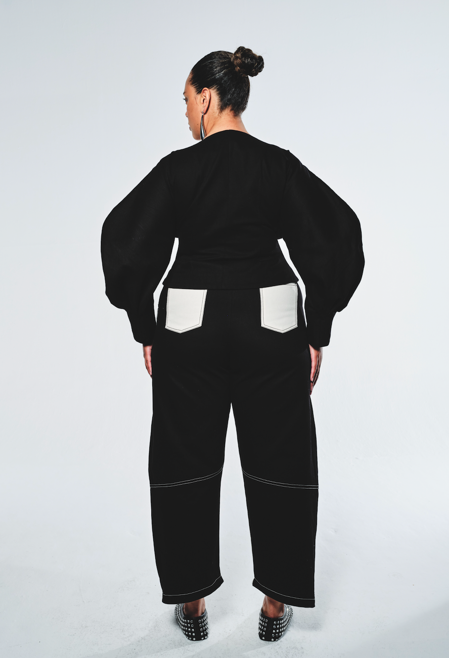 Tokyo Trousers - Black & Cream