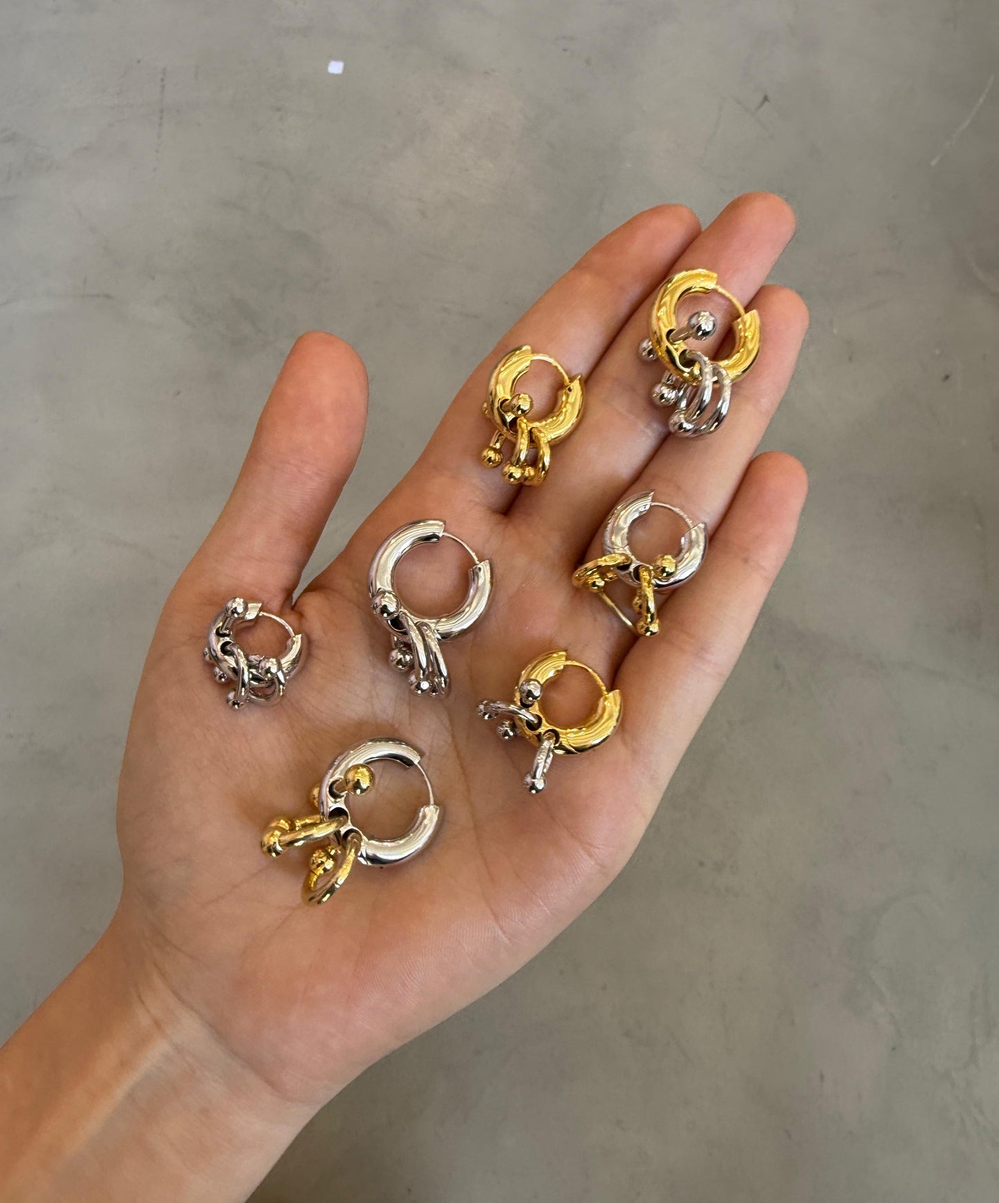 Large Pierced Hoop - Gold & Silver