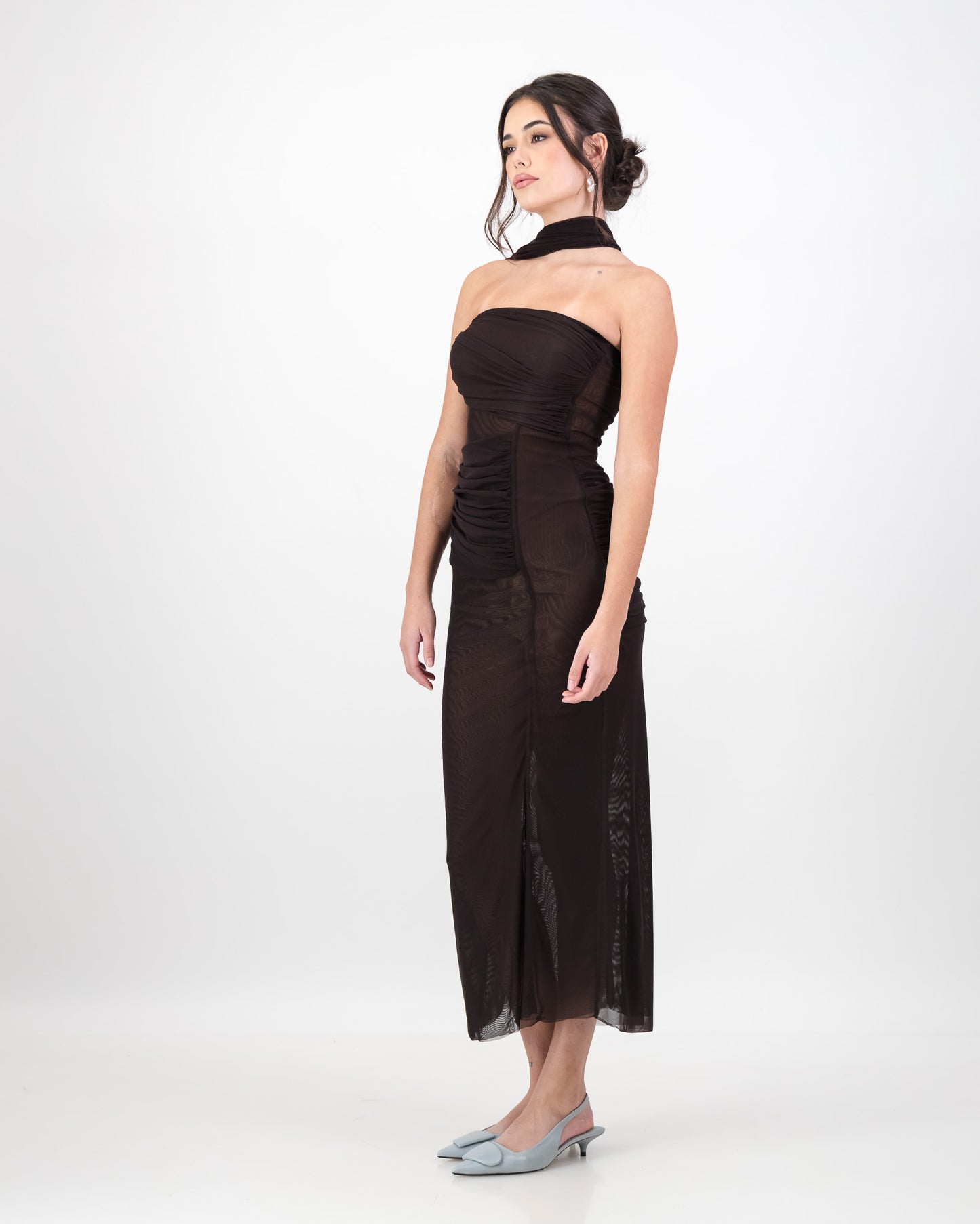 Iris Wrap Dress - Dark Chocolate