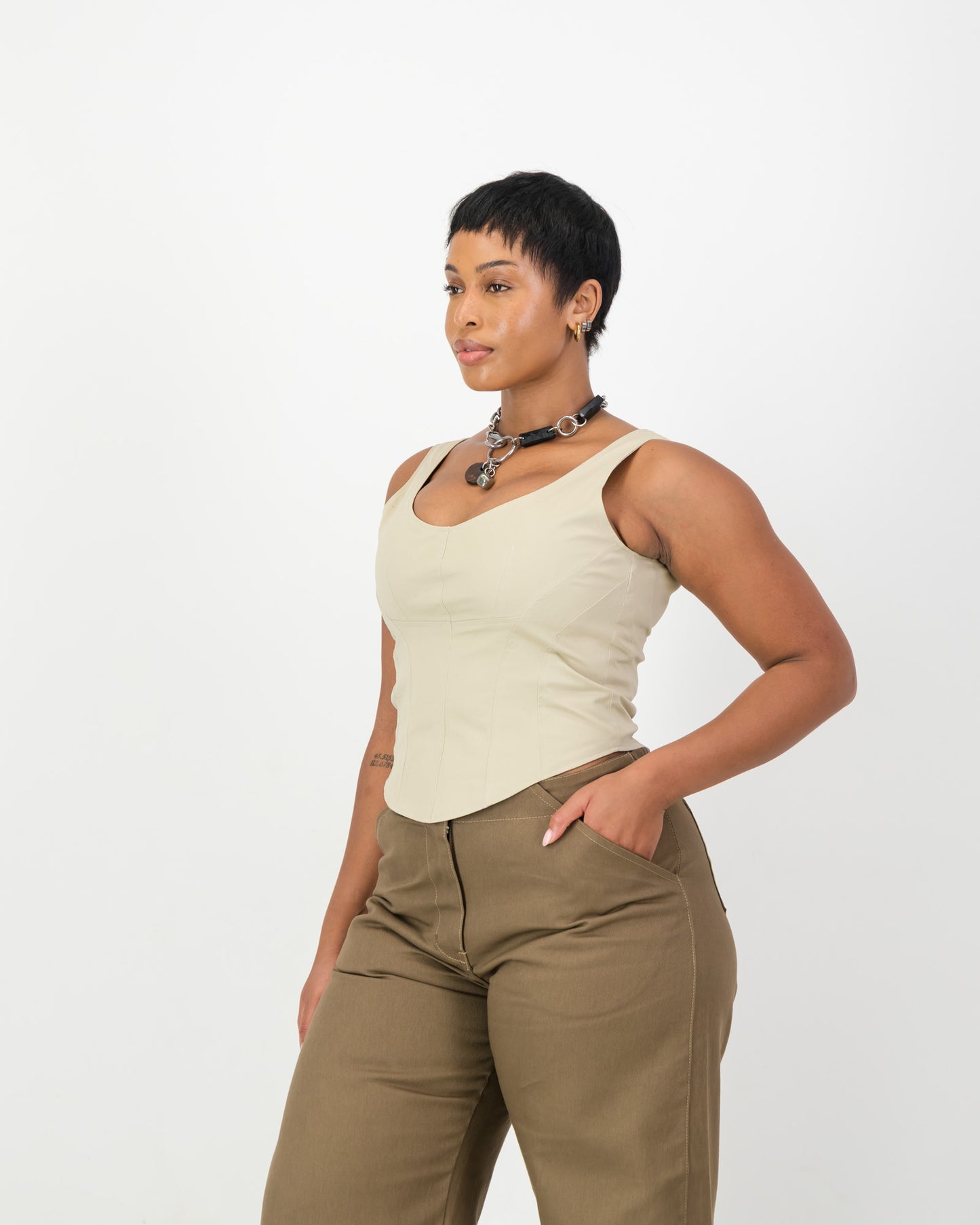 Noir Corset - Stone