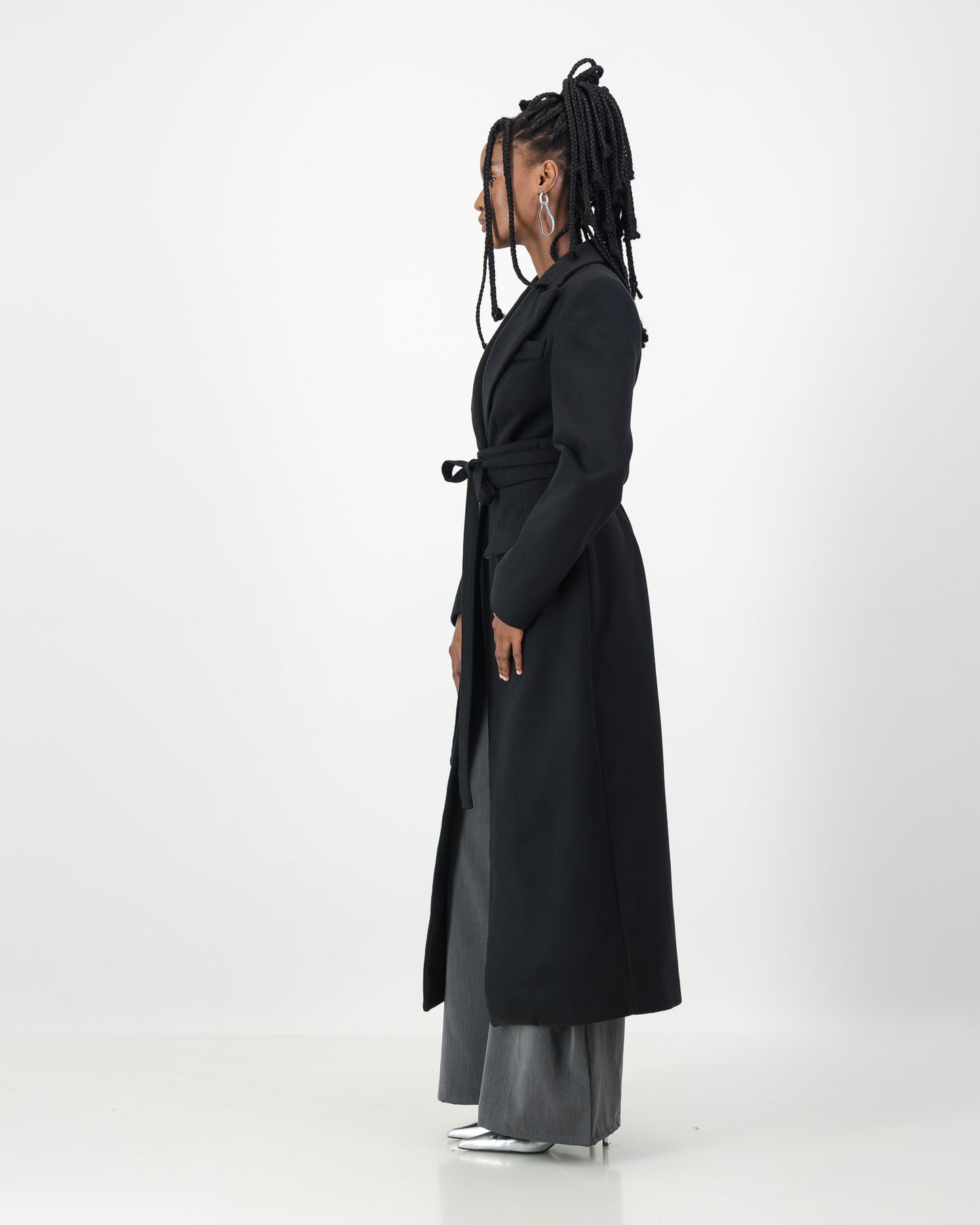 Sculpture Coat - Black