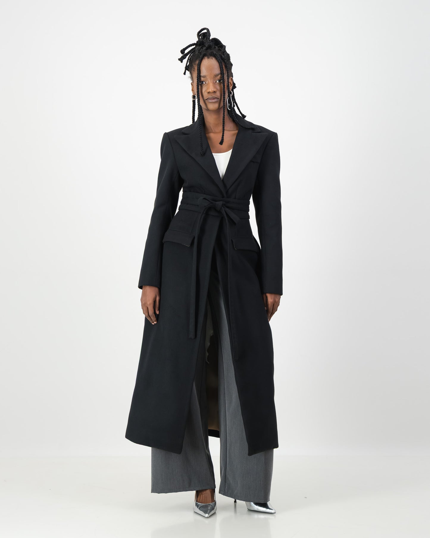 Sculpture Coat - Black