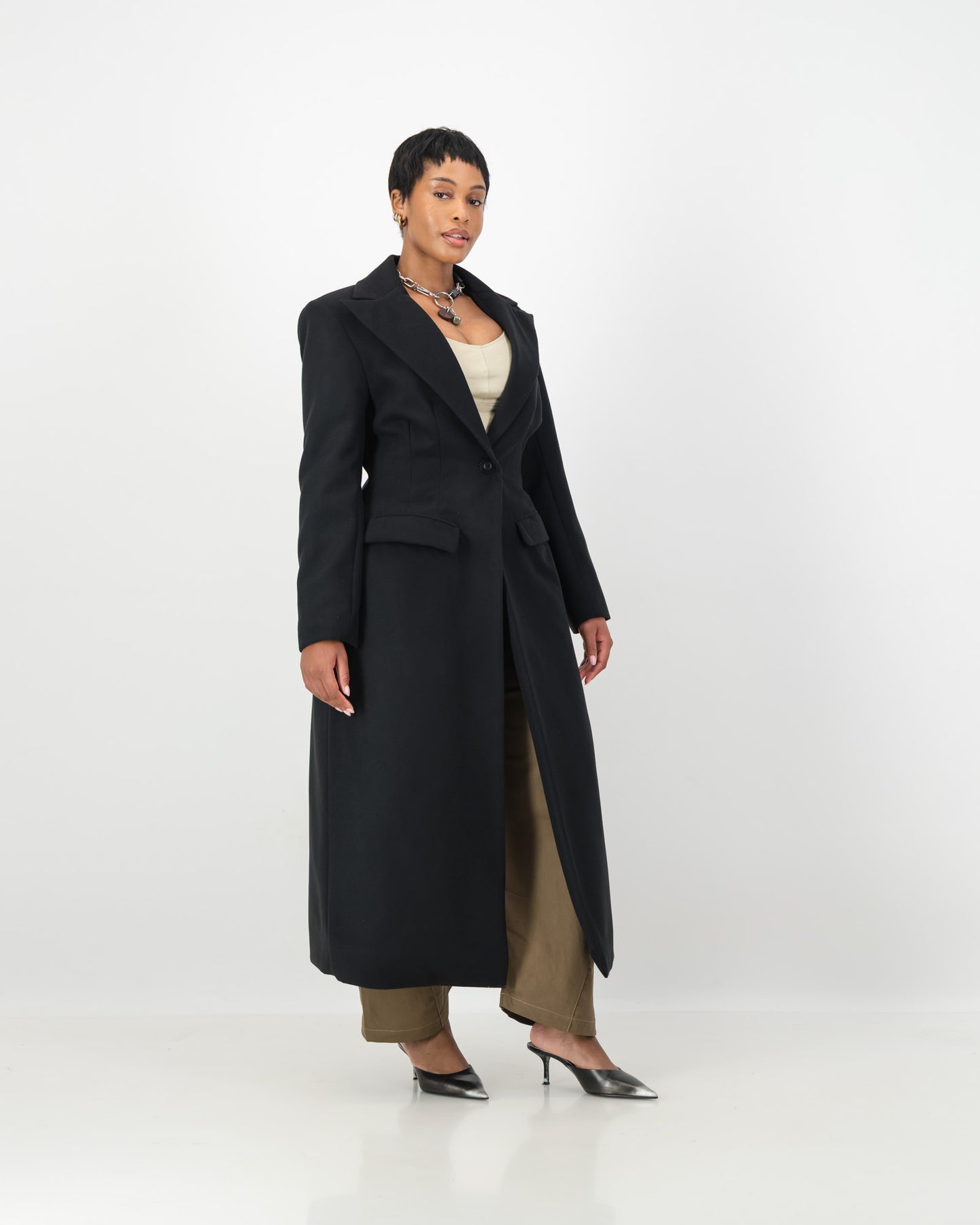 Sculpture Coat - Black