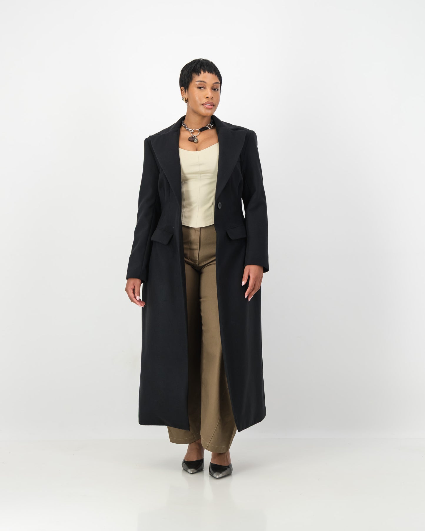 Sculpture Coat - Black