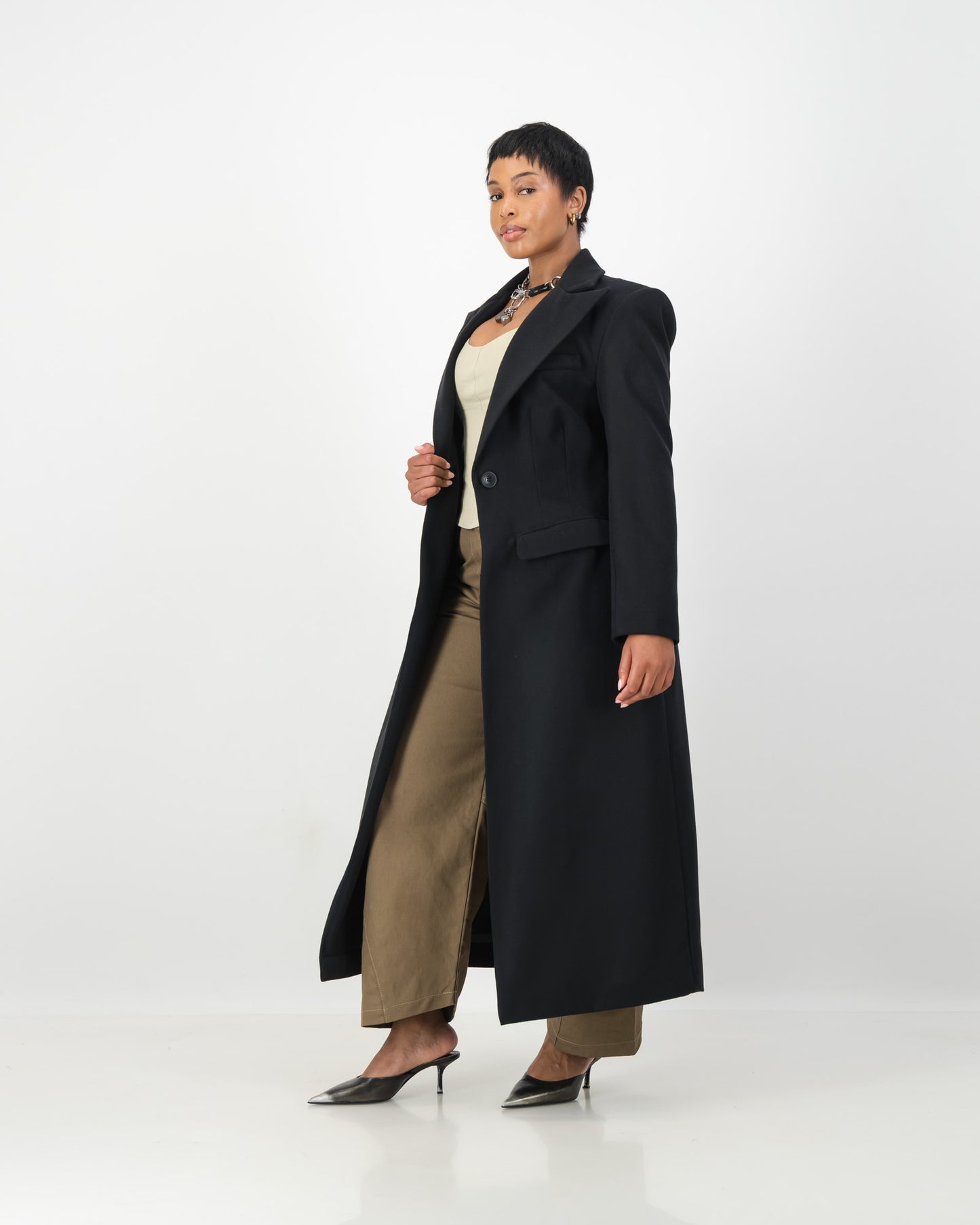 Sculpture Coat - Black