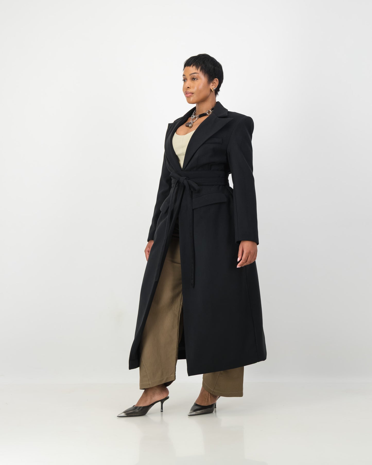 Sculpture Coat - Black