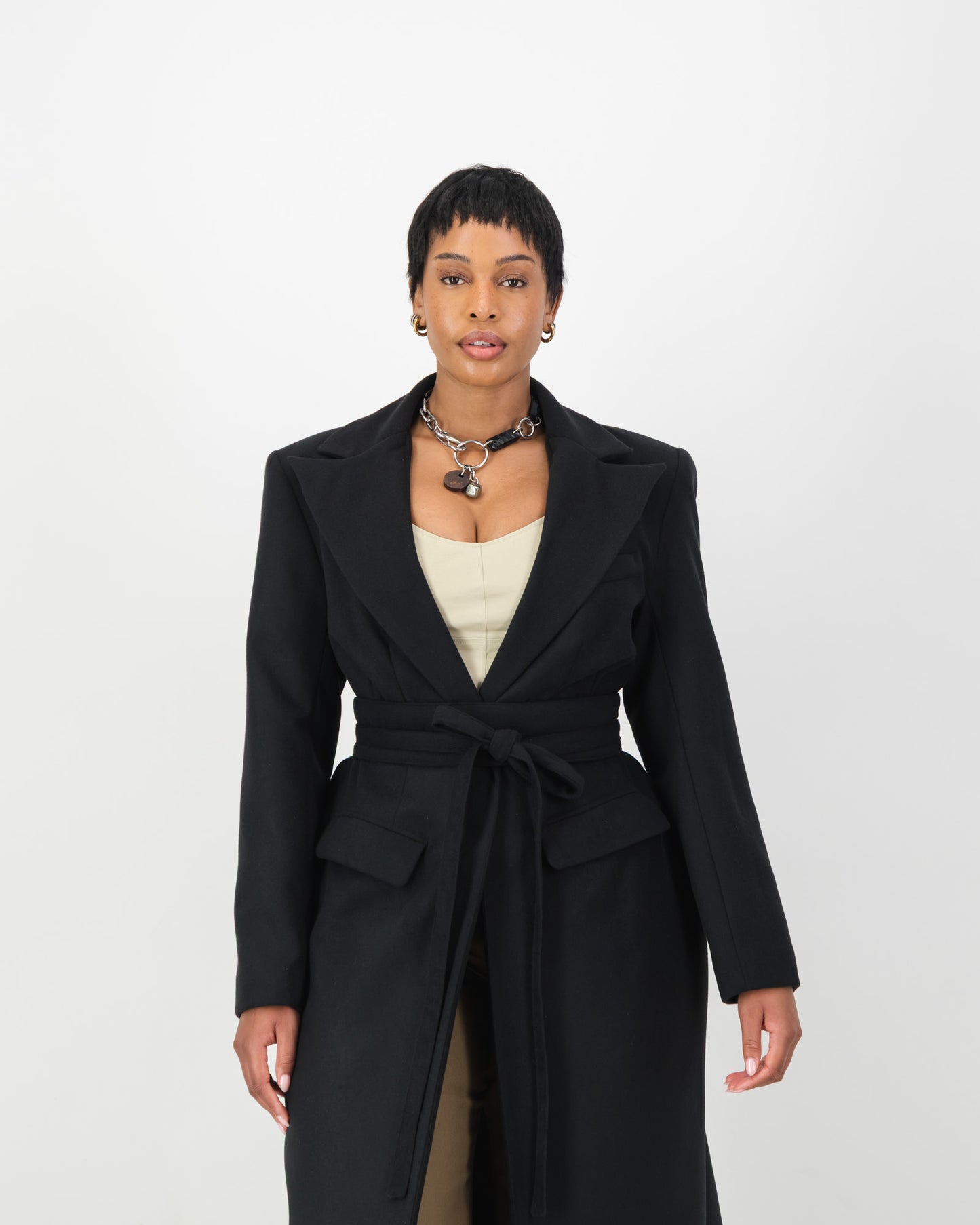 Sculpture Coat - Black