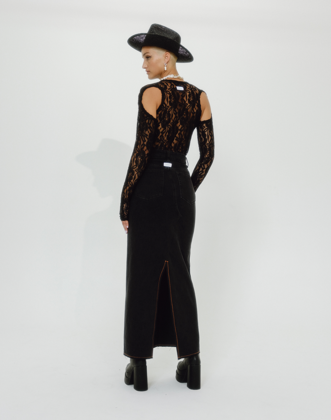 Ziggy Maxi Skirt - Black Denim