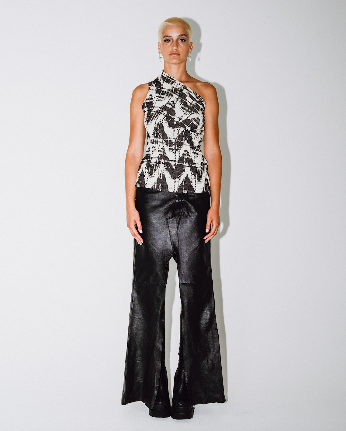 Ziggy Maxi Skirt - Black Leather