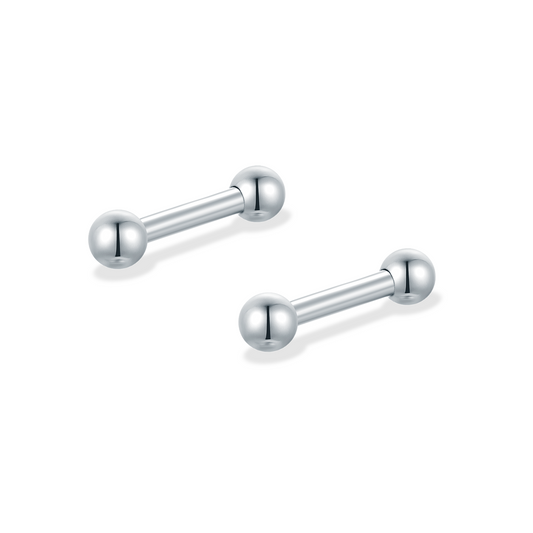 Large Bar Charm Set - Silver