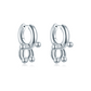 Large Pierced Hoop - Silver