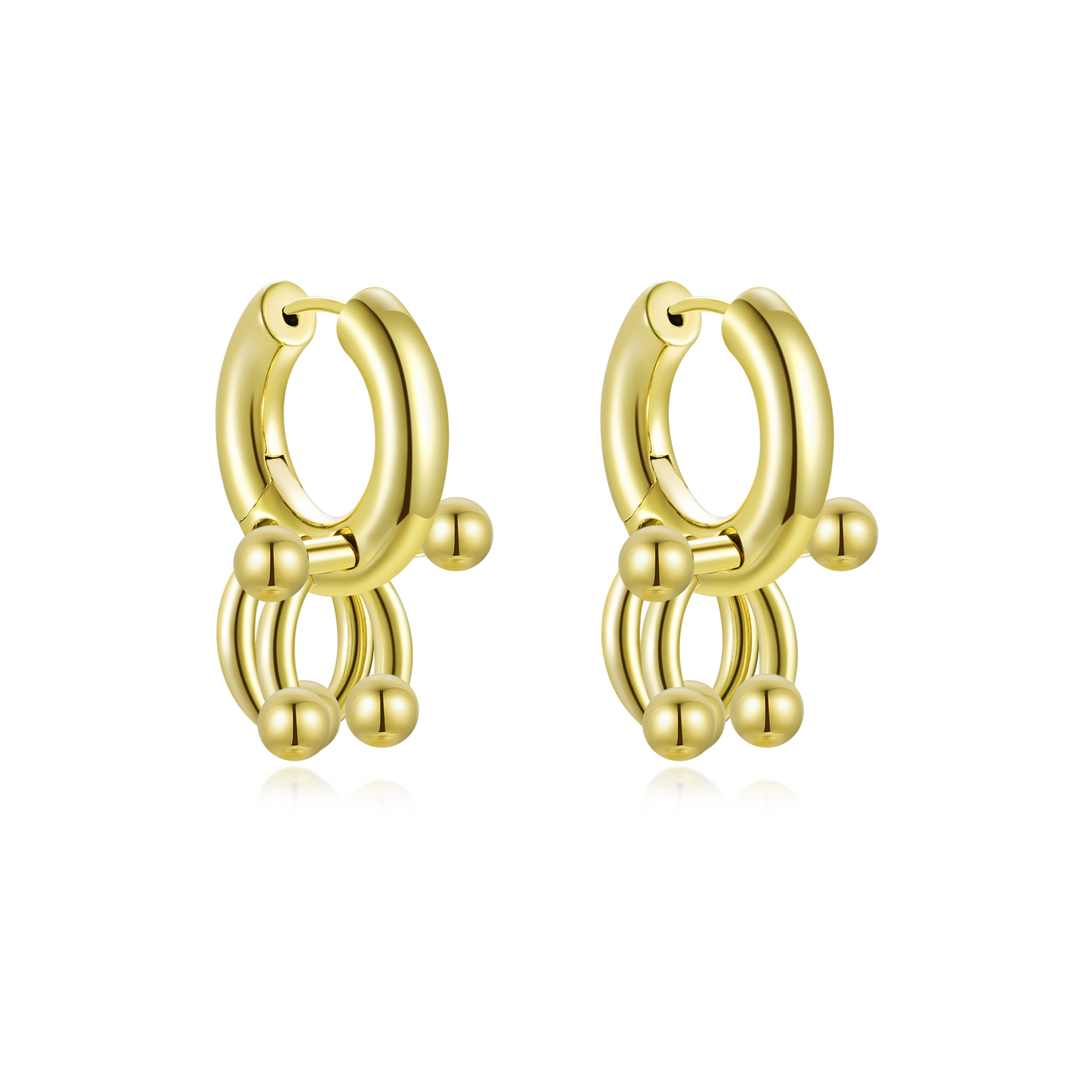 Large Pierced Hoop - Gold