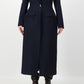 Sculpture Coat - Navy Wool