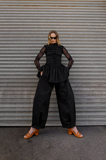 Ora Balloon Trousers - Black