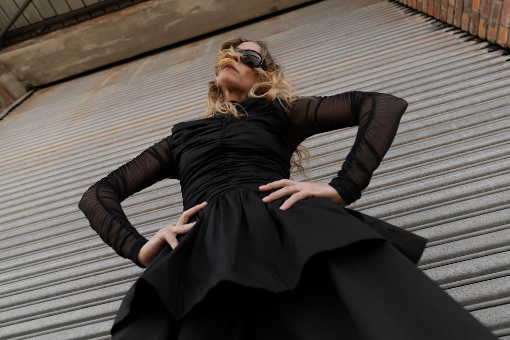 Rush Tush Mini Dress - Black