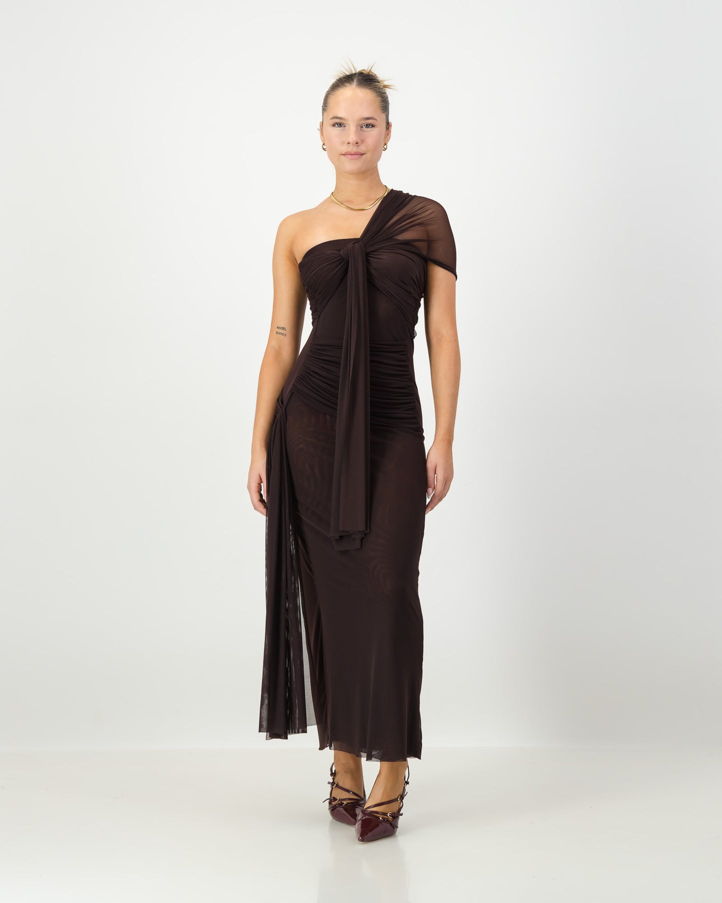 Iris Wrap Dress - Chocolate