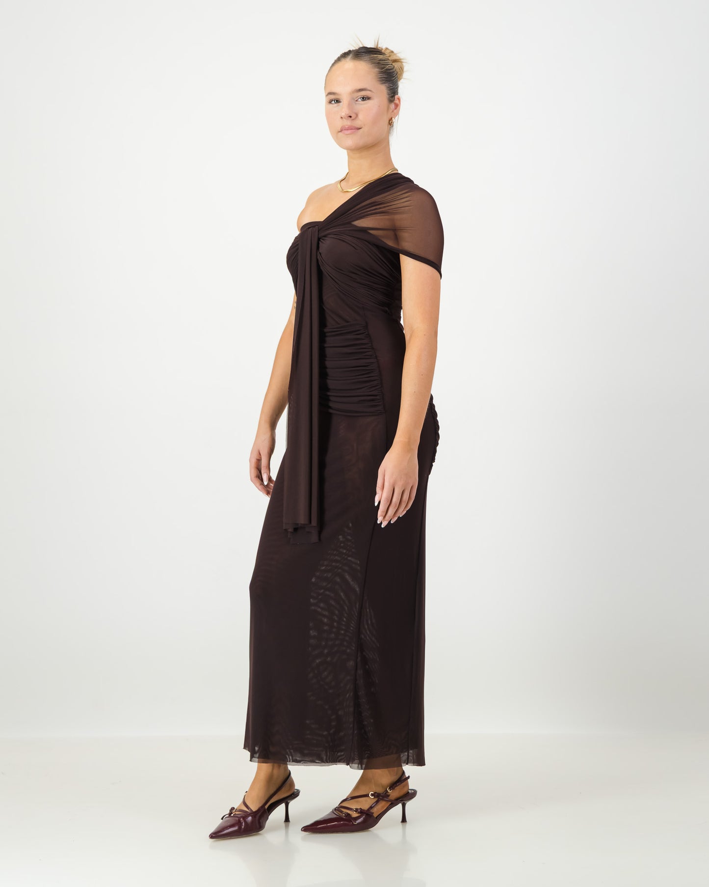 Iris Wrap Dress - Chocolate