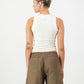 Logo Tank - Cream with Cream Embroidery