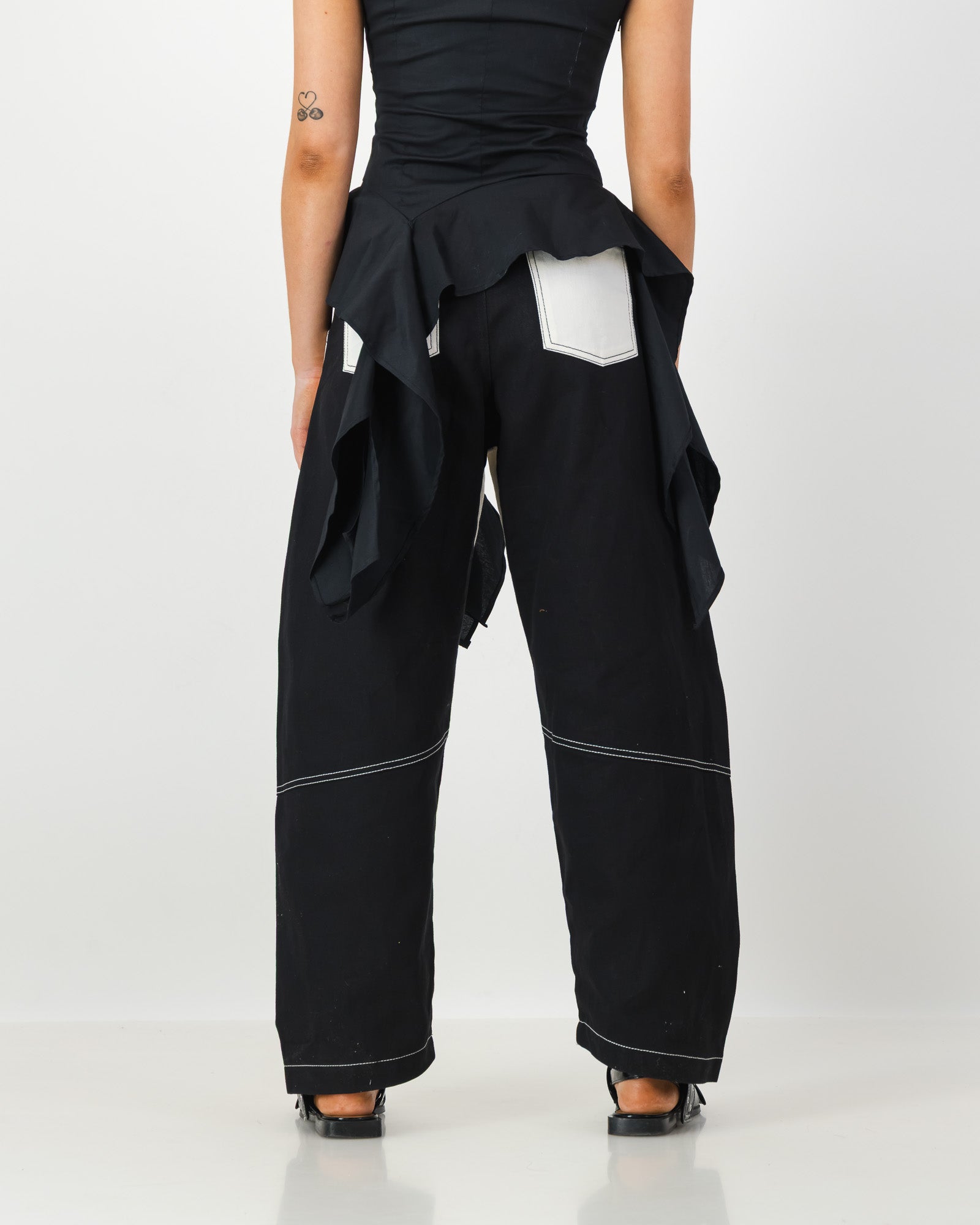 Tokyo Trousers - Black & Cream