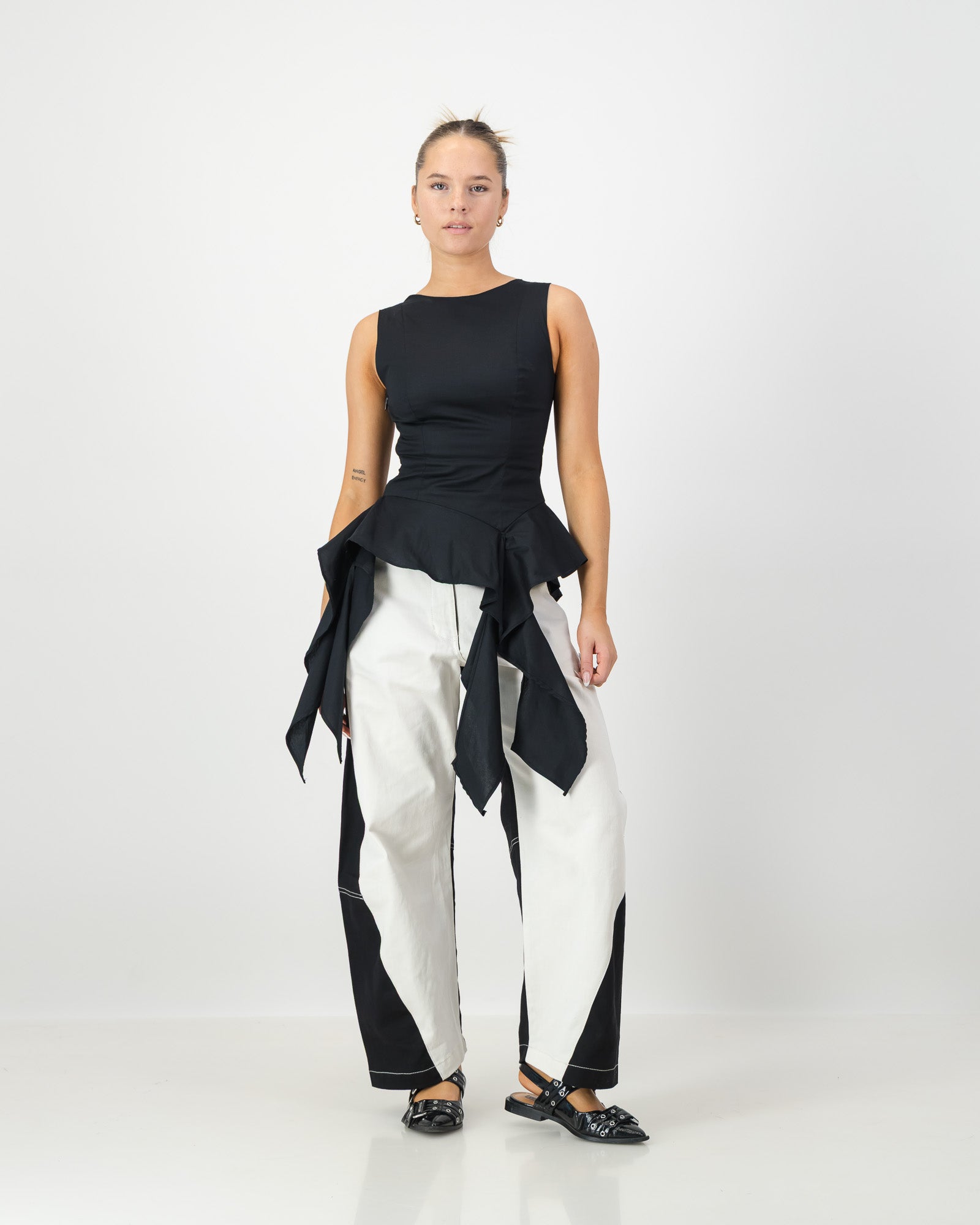 Tokyo Trousers - Black & Cream