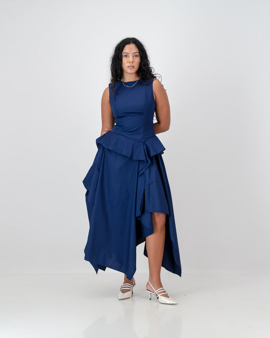 Maya Dress - Bright Navy