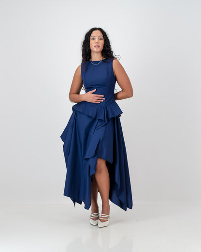 Maya Dress - Bright Navy