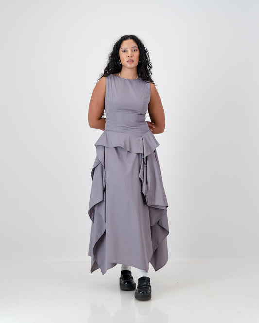 Maya Dress - Dove Grey