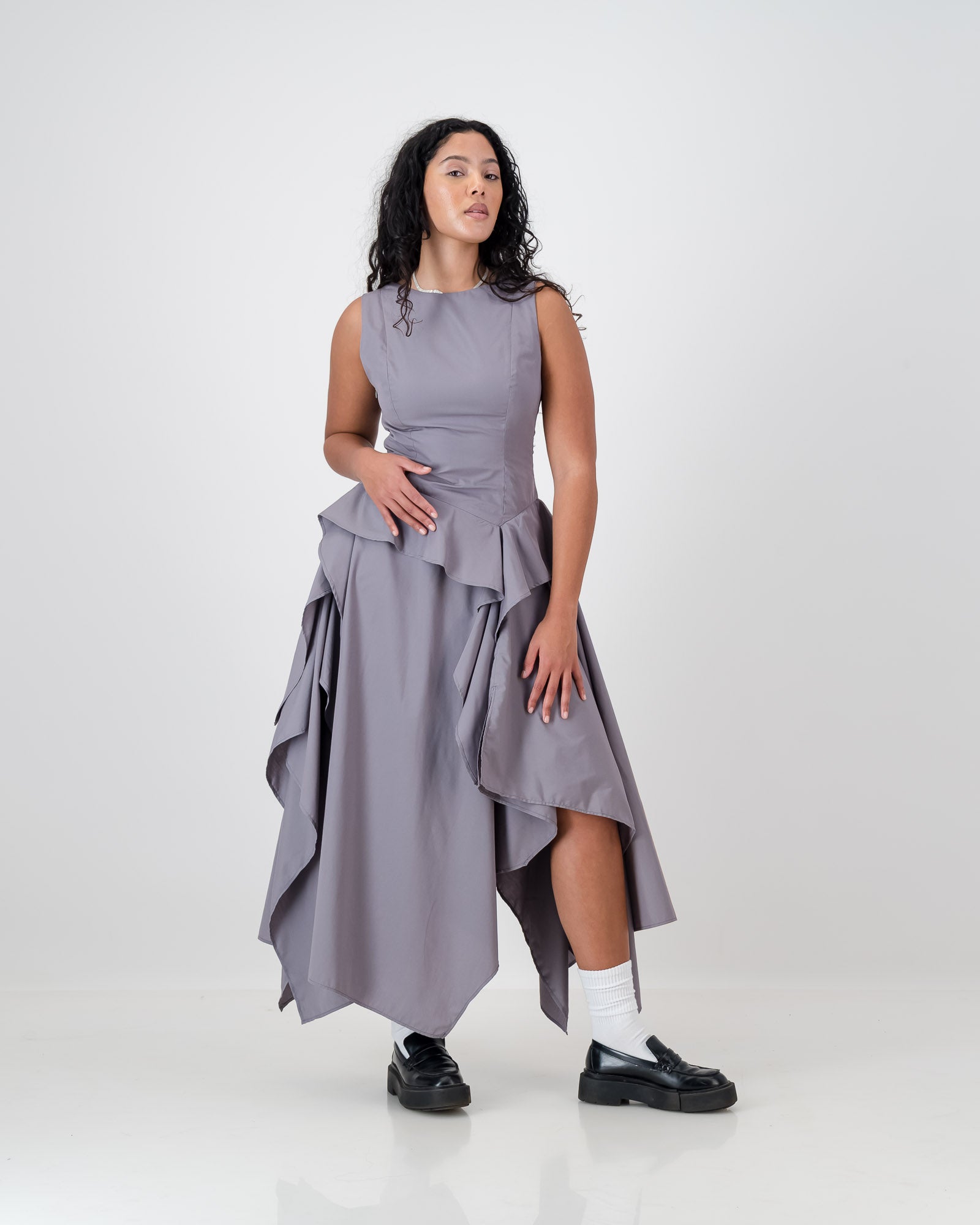 Maya dress grey hotsell