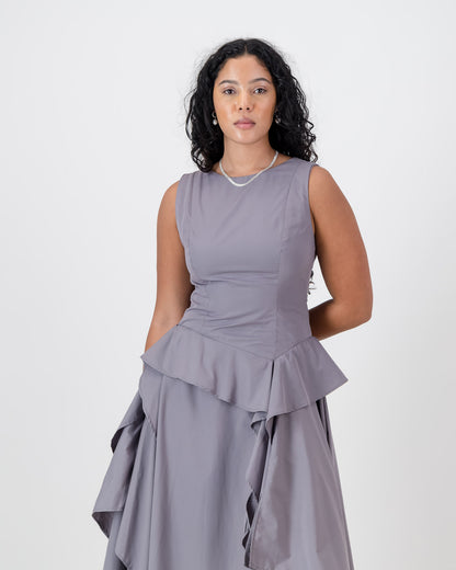 Maya Dress - Dove Grey