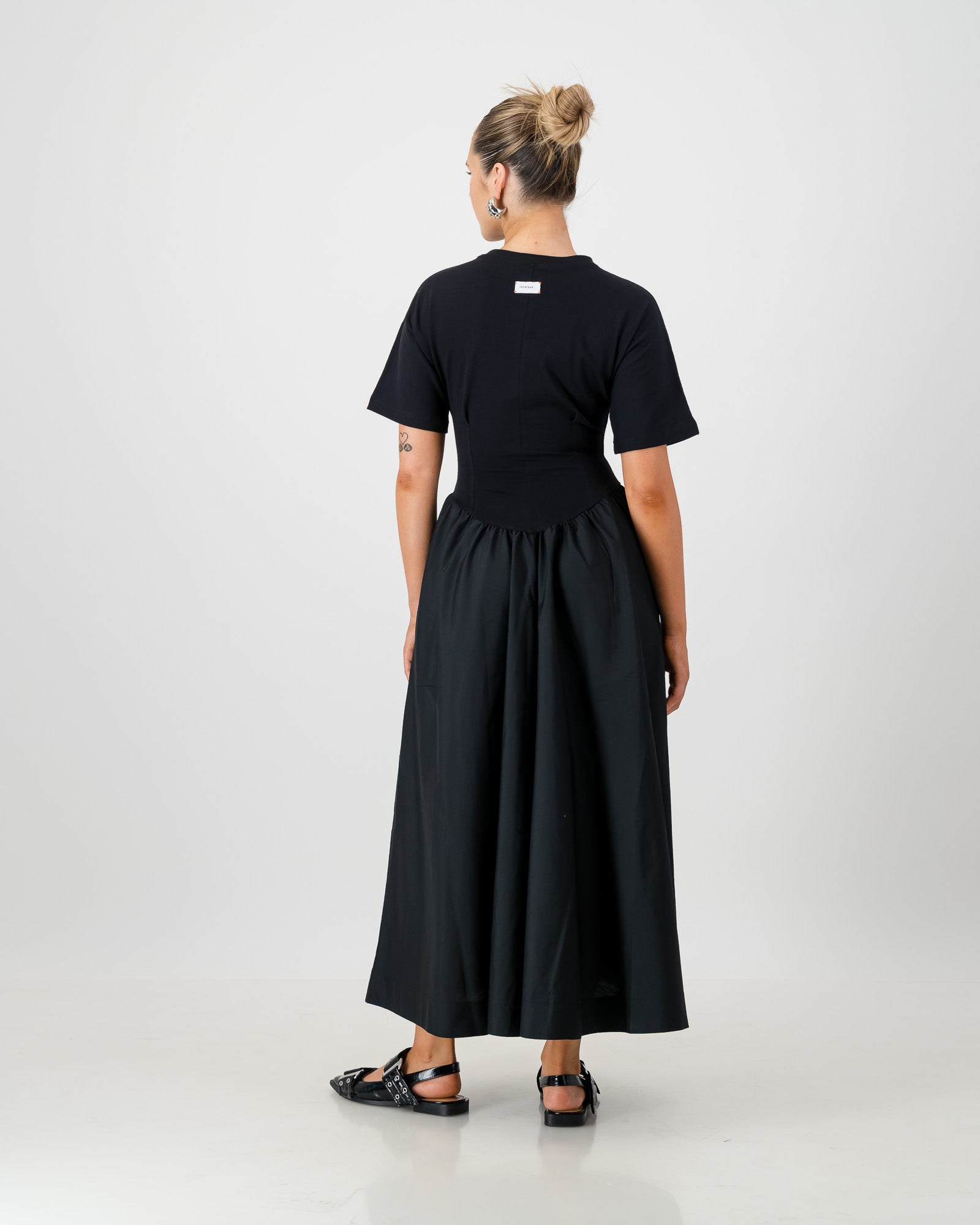 Contour Tee Dress - Black