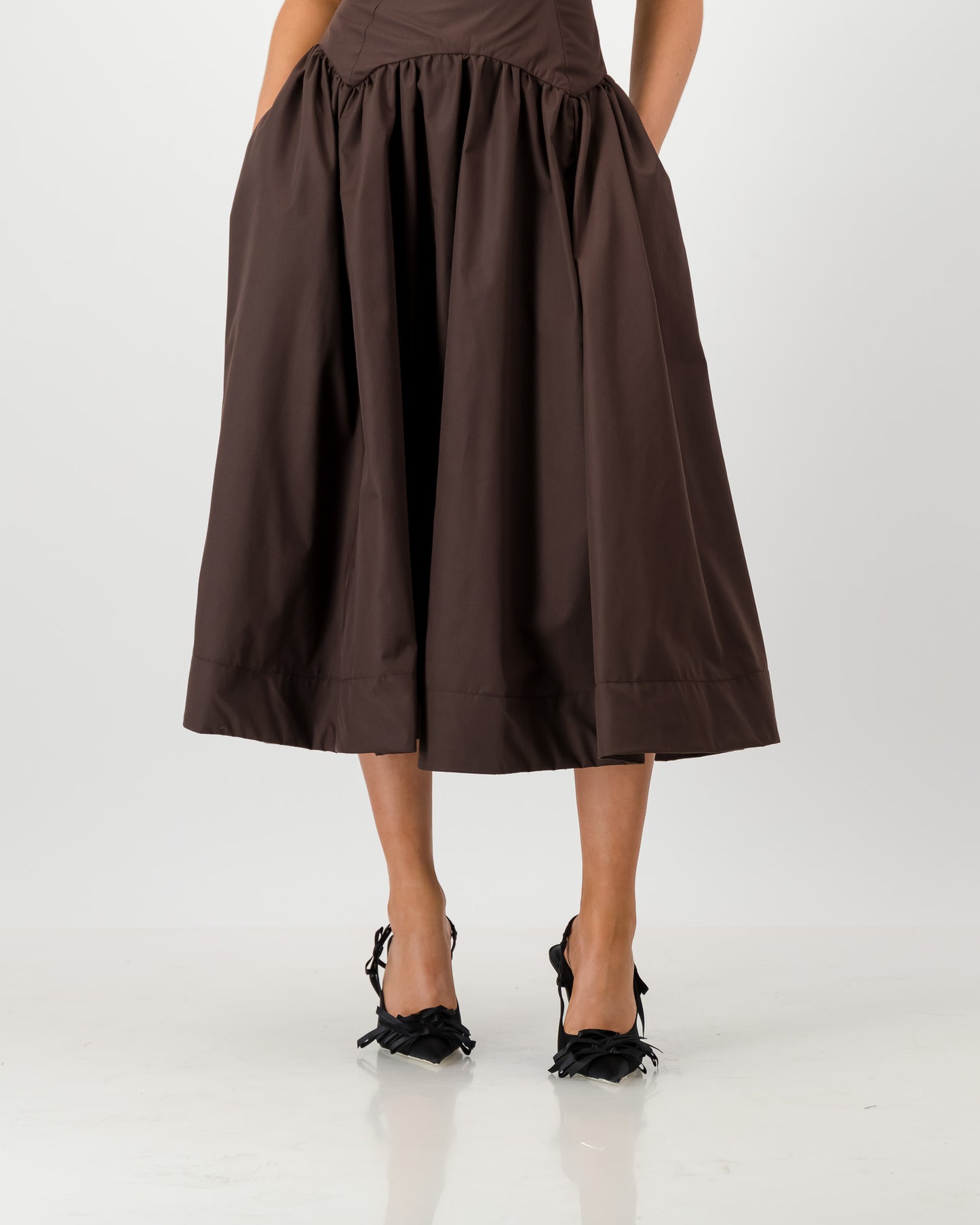 Gaia Midi Dress - Chocolate