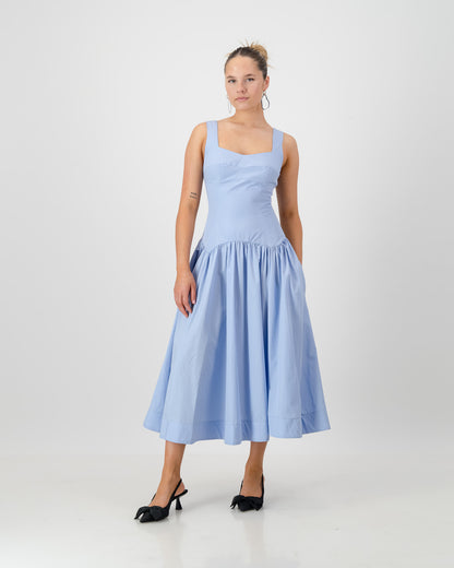 Gaia Midi Dress - Powder Blue