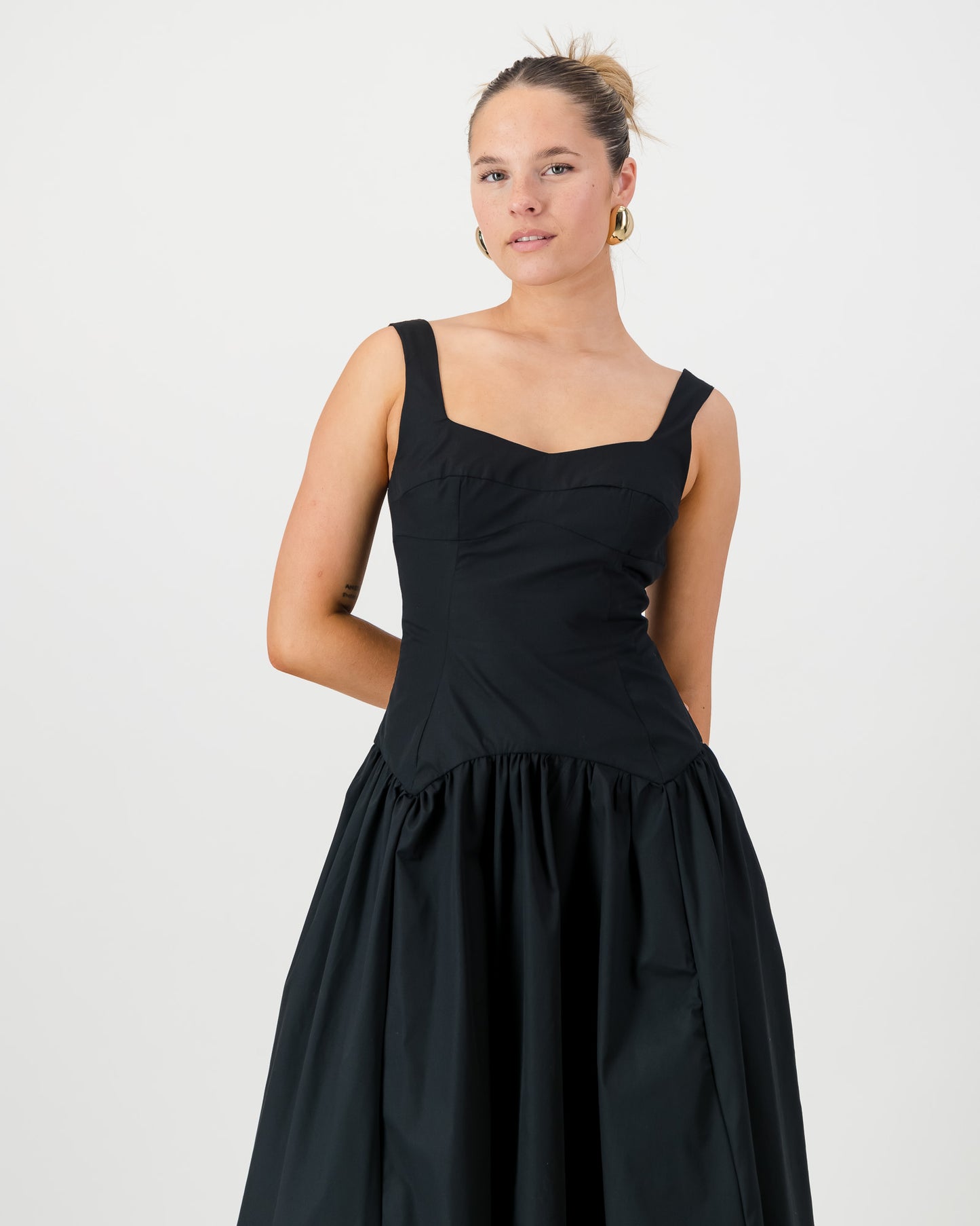 Gaia Midi Dress - Black