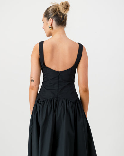 Gaia Midi Dress - Black