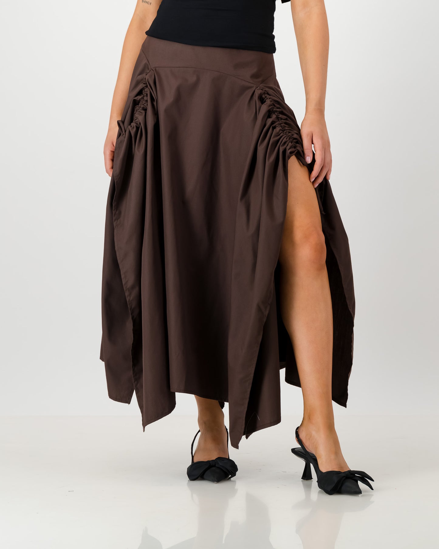 Gaia Maxi Skirt - Brown