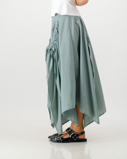 Gaia Maxi Skirt - Green Grey