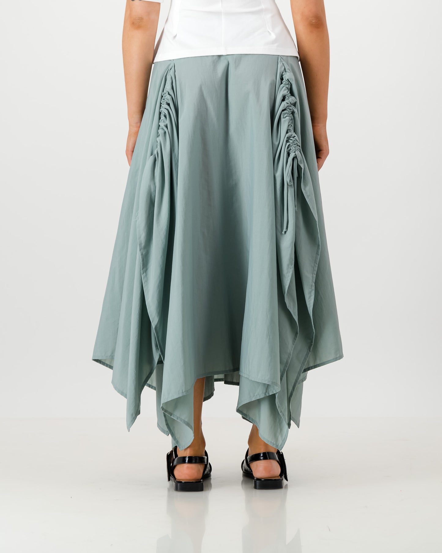 Gaia Maxi Skirt - Green Grey