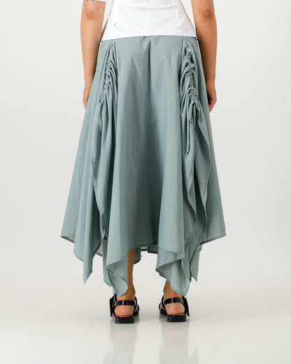 Gaia Maxi Skirt - Green Grey