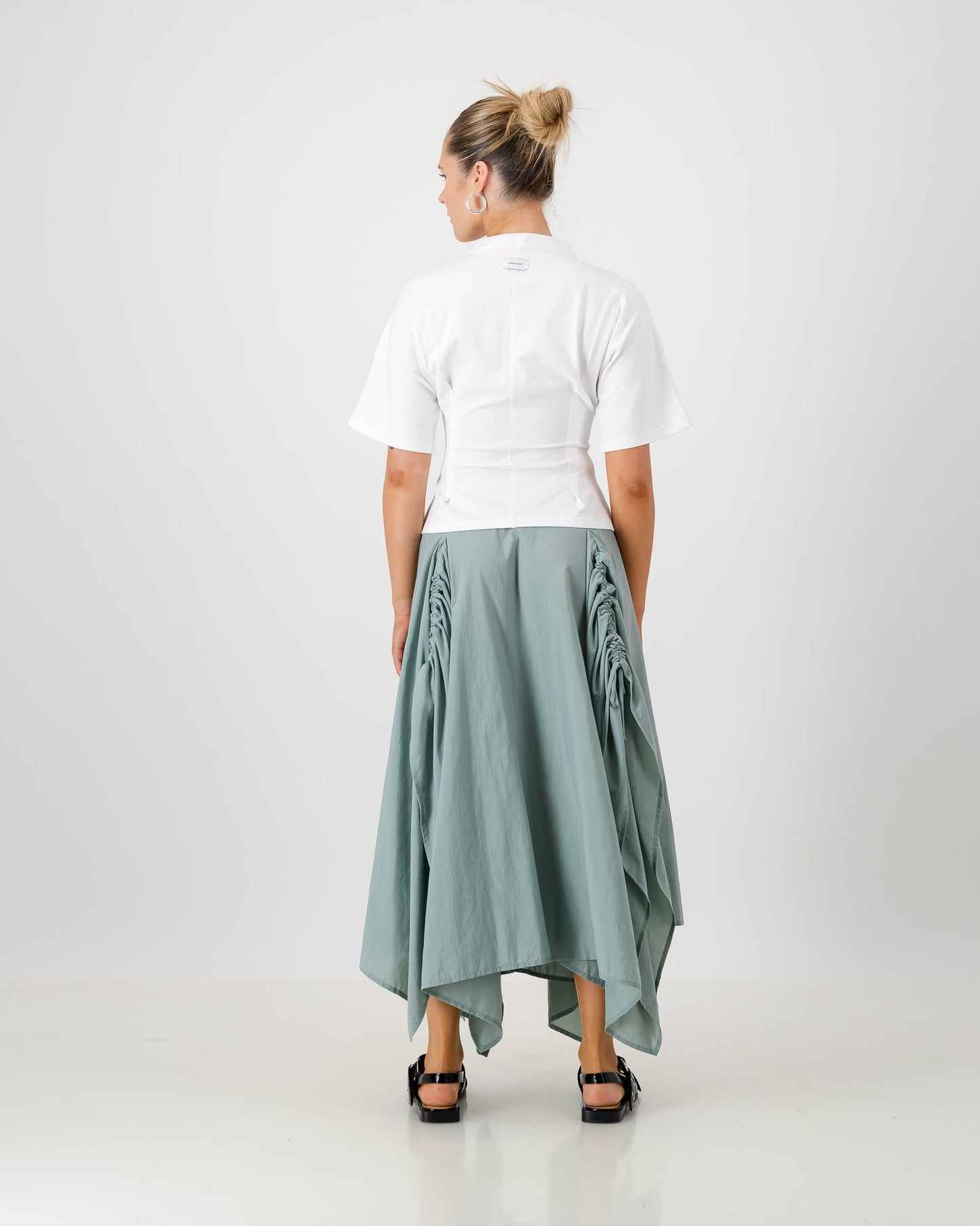 Gaia Maxi Skirt - Green Grey