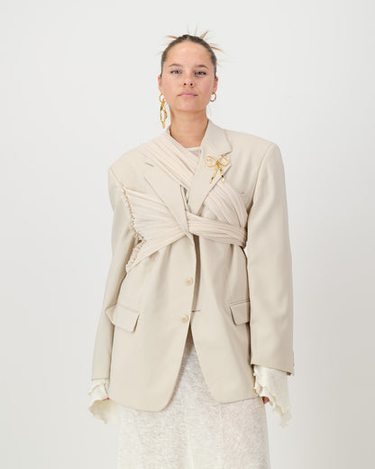 Wrap Blazer - Cream