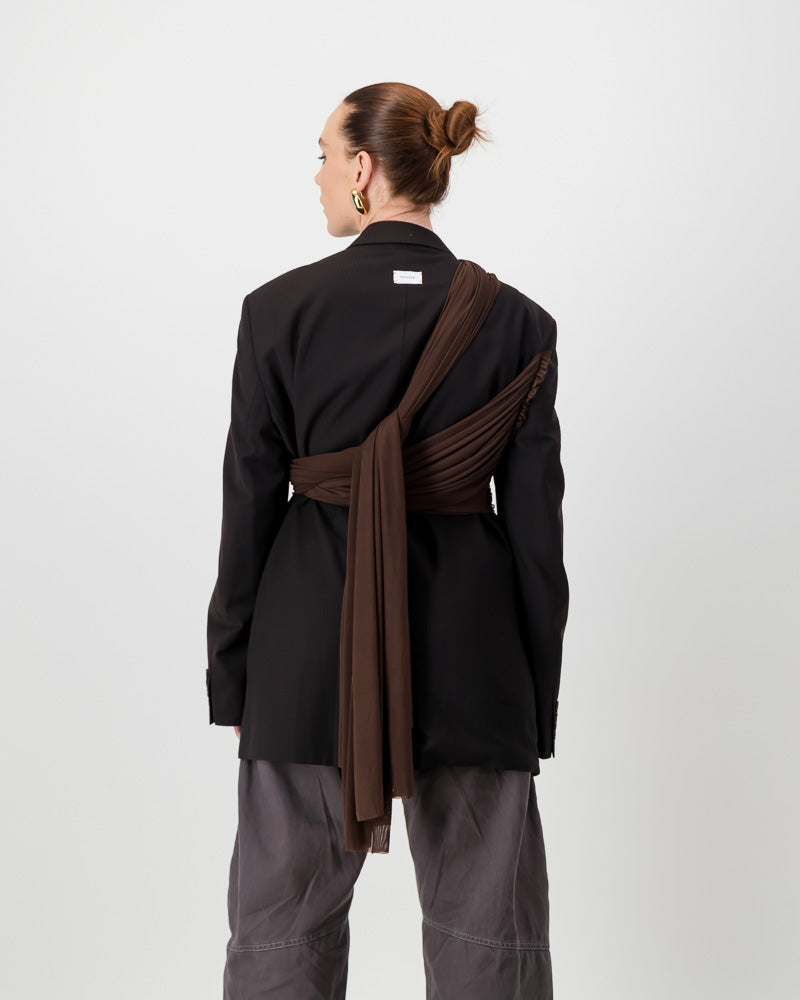 Wrap Blazer - Dark Brown