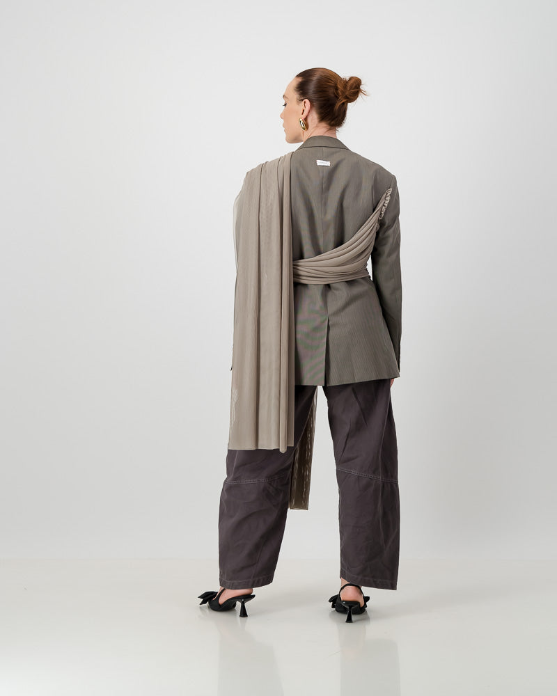 Wrap Blazer - Greyge