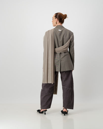 Wrap Blazer - Greyge