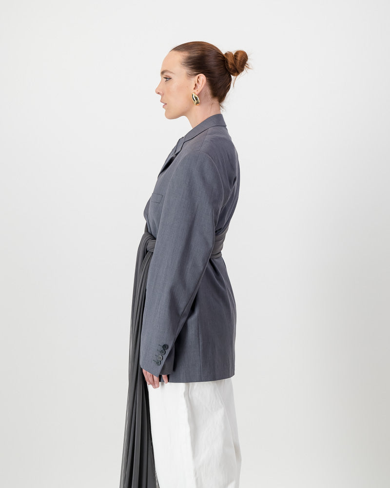 Wrap Blazer - Light Grey