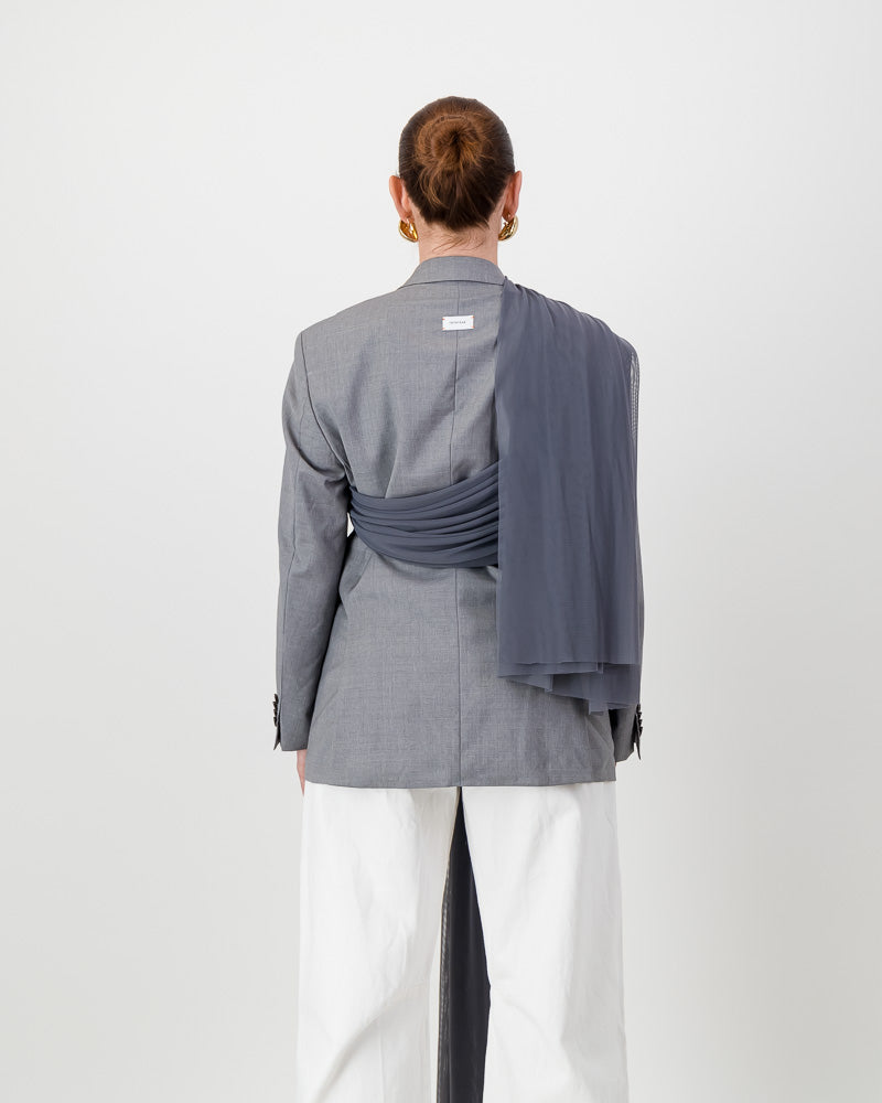 Wrap Blazer - Light Grey