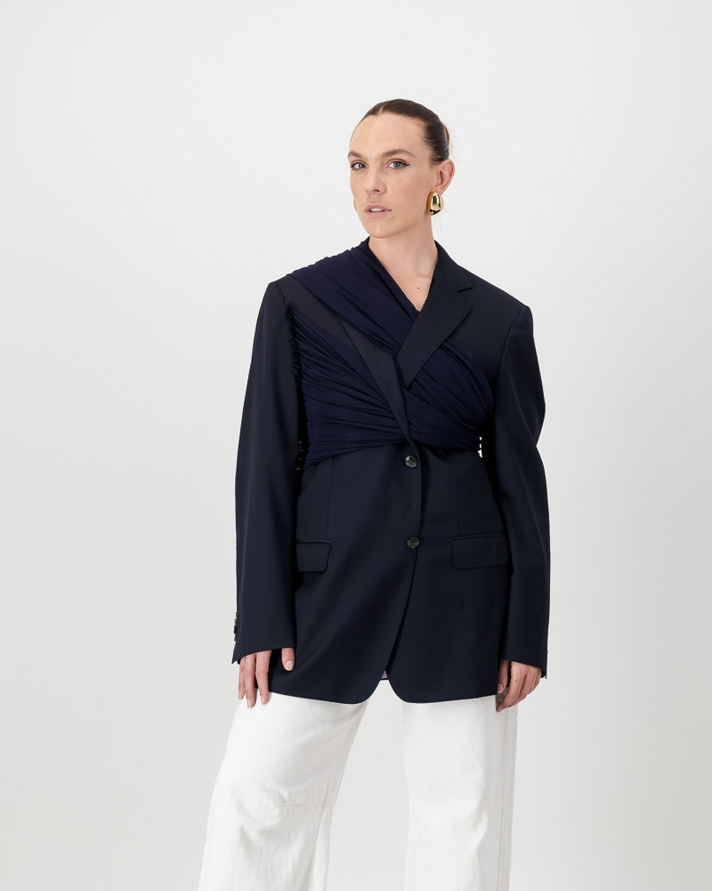 Wrap Blazer - Navy