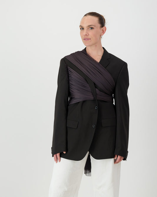 Wrap Blazer - Dark Brown